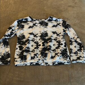 BCG Black and White Tie-Dye Long Sleeve Tee
